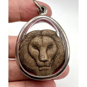 Vintage Lion Talisman Thai Buddha Pendant Amulet blessed Lucky Buddhism